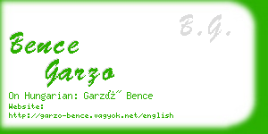 bence garzo business card